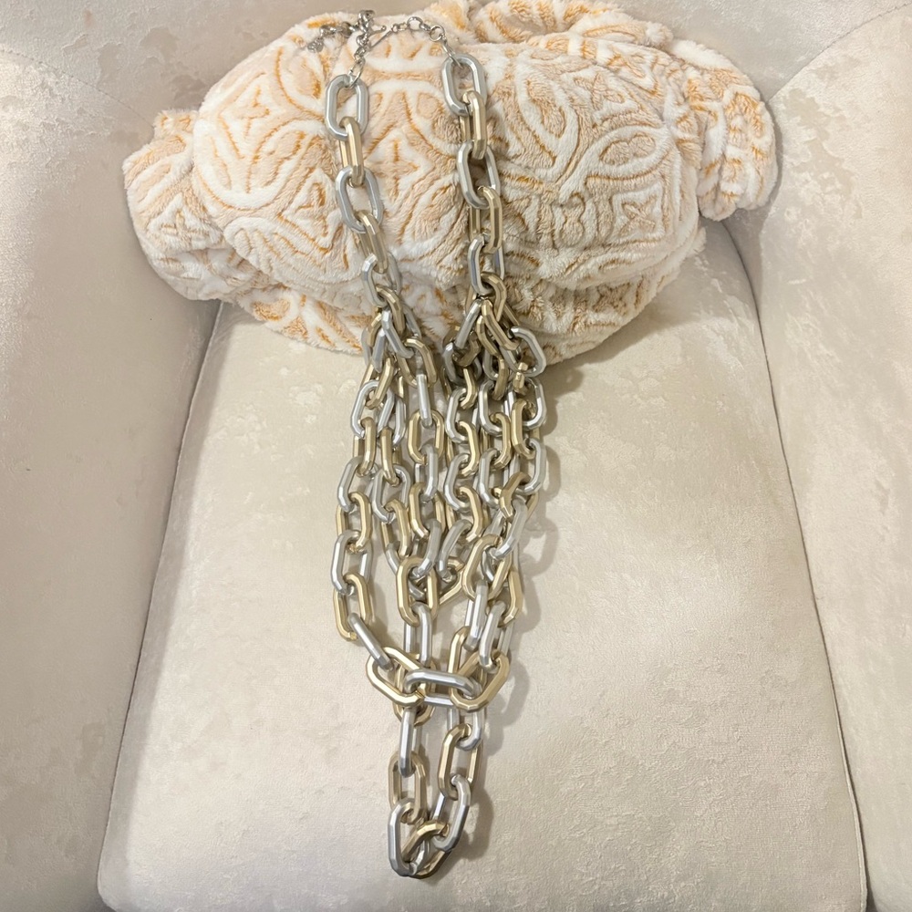 Sassy Jones Mixed Metal Zaria Chain Necklace